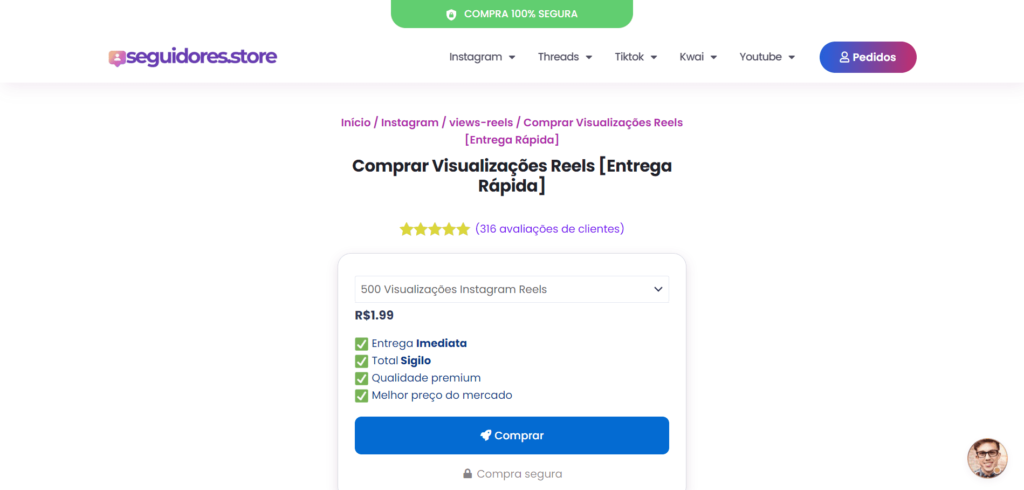 painel de 1 dos sites para comprar visualizações 