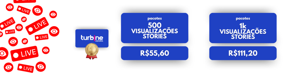 tabela de preços com pacotes de visualizações stories